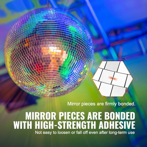 Mirror Disco Ball 16 In Silver Party Stor Disco Ball med Hängring |  EU