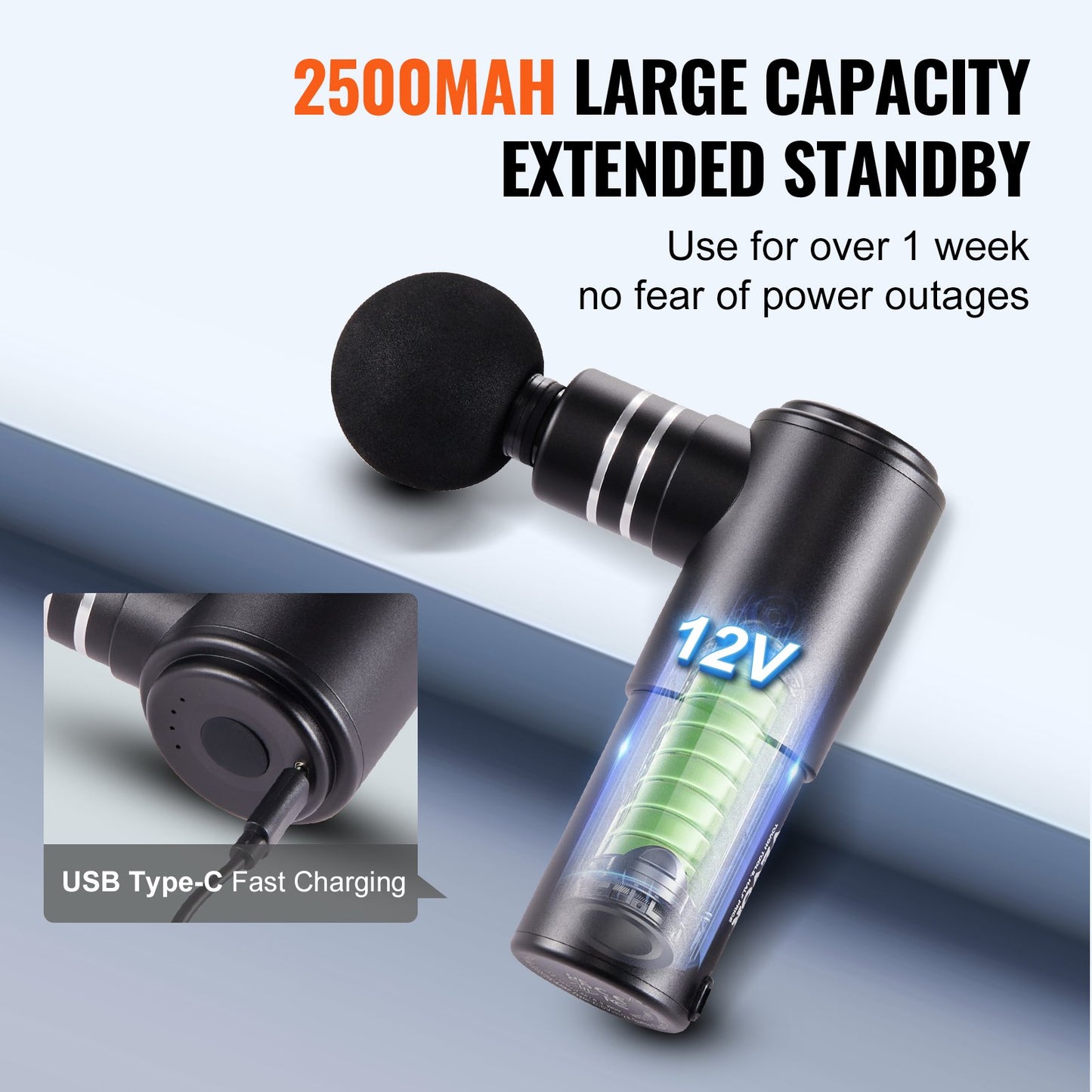 Massagepistole Tiefengewebe-Percussion-Muskelmassagegerät mit 4 Geschwindigkeiten 4 Köpfe