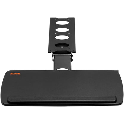 Tastaturablage für unter den Schreibtisch, höhenverstellbar, höhen- und winkelverstellbar, ausziehbar, große Tastaturhalterung für unter den Schreibtisch, 63,5 x 24,9 cm, für das Tippen zu Hause, für die Arbeit im Büro