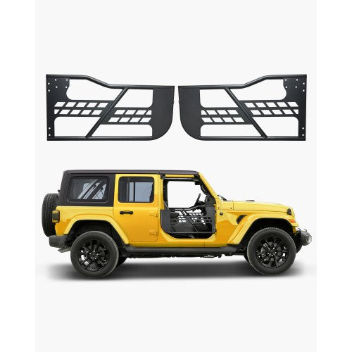 Jeep Tube Doors, 2-Door, Hunting Style Jeep Tubular Door with Heavy-Duty Hinges & OE Latch, Jeep Doors with Rubber Pads & Toughened Steel Tube, Fit for 2007-2018 Jeep Wrangler JK