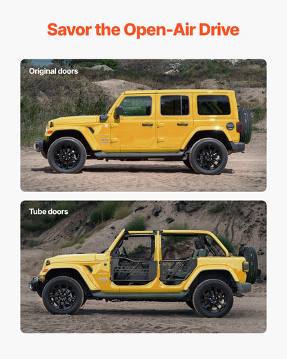 4-door Jeep Tube Doors Jeep Tube Doors for 2007-2018 Jeep Wrangler JK