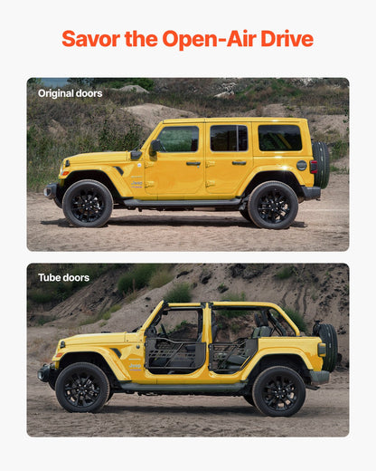 4-dörrars jeeprörsdörrar Jeeprörsdörrar för 2018-2024 Jeep Wrangler JL
