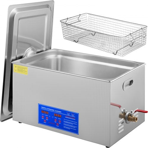 22L Industrial Ultrasonic Cleaner with Digital Timer&Heater 40kHz Professional Ultrasonic Cleaner 110V with Excellent Cleaning Effect for Wrench Tools Industrial Parts Mental Apparatus