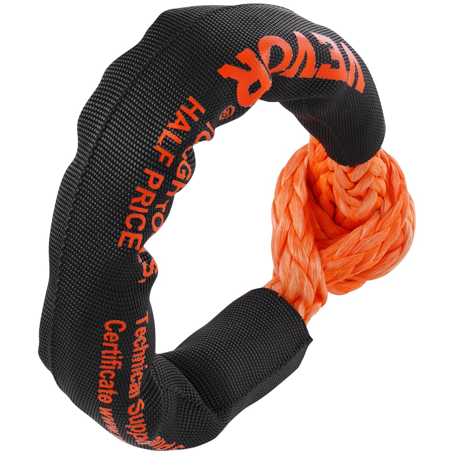 Weiches Schäkel-Synthetik-Bergeseil, 2 Stück, 1/2" x 22", Bruchfestigkeit 44092lbs