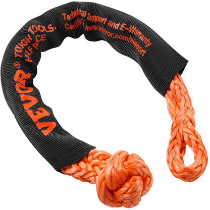 Weiches Schäkel-Synthetik-Bergeseil, 2 Stück, 1/2" x 22", Bruchfestigkeit 44092lbs