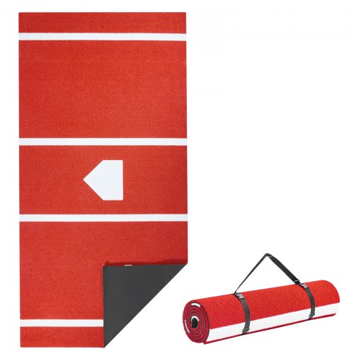 300x116cm Baseballmatte Softballmatte Outdoor Training Rot | EU