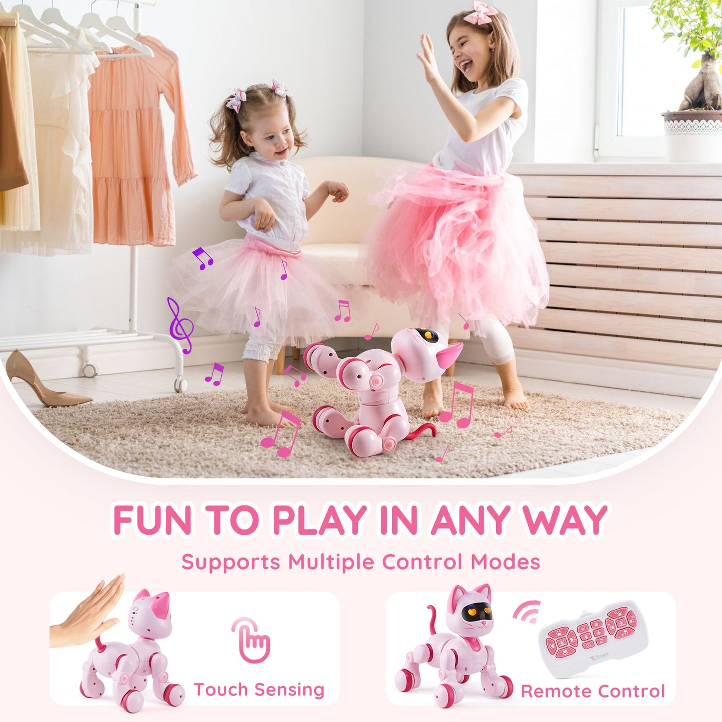 RC Robotkattleksak för barn Pratar Dansande Touch Fjärrkontroll Programmerbar