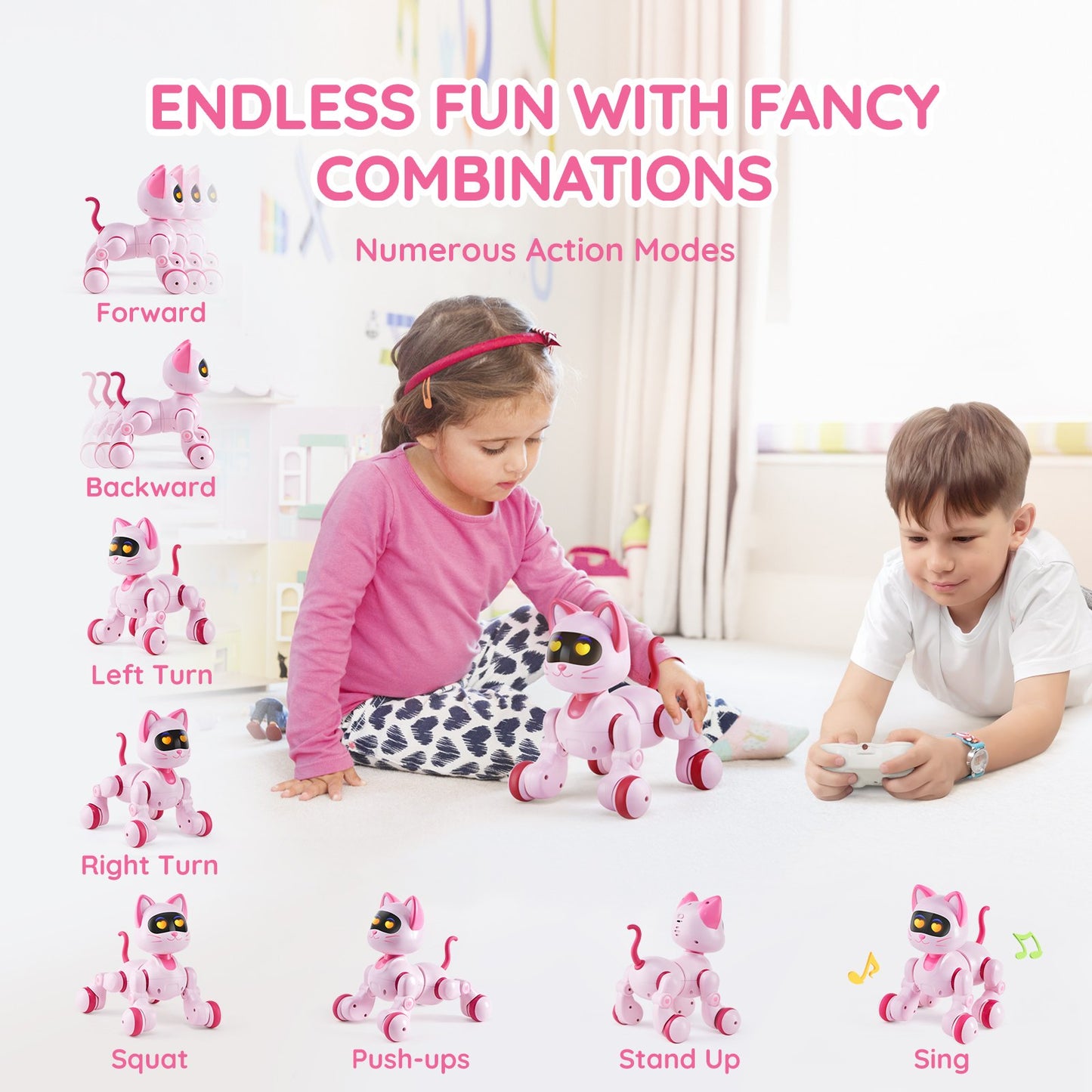 RC Robotkattleksak för barn Pratar Dansande Touch Fjärrkontroll Programmerbar