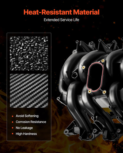 Intake Manifold, with Gasket, Engine Intake Manifold Assembly Compatible with 2000-2004 Ford F150/F250/F350, Replace 615-188, AC2Z-9424-A, 2L1Z-9424-AA, 4C2Z-9424-CA, 5C2Z-9424-AA, 9C2Z-9424-AA