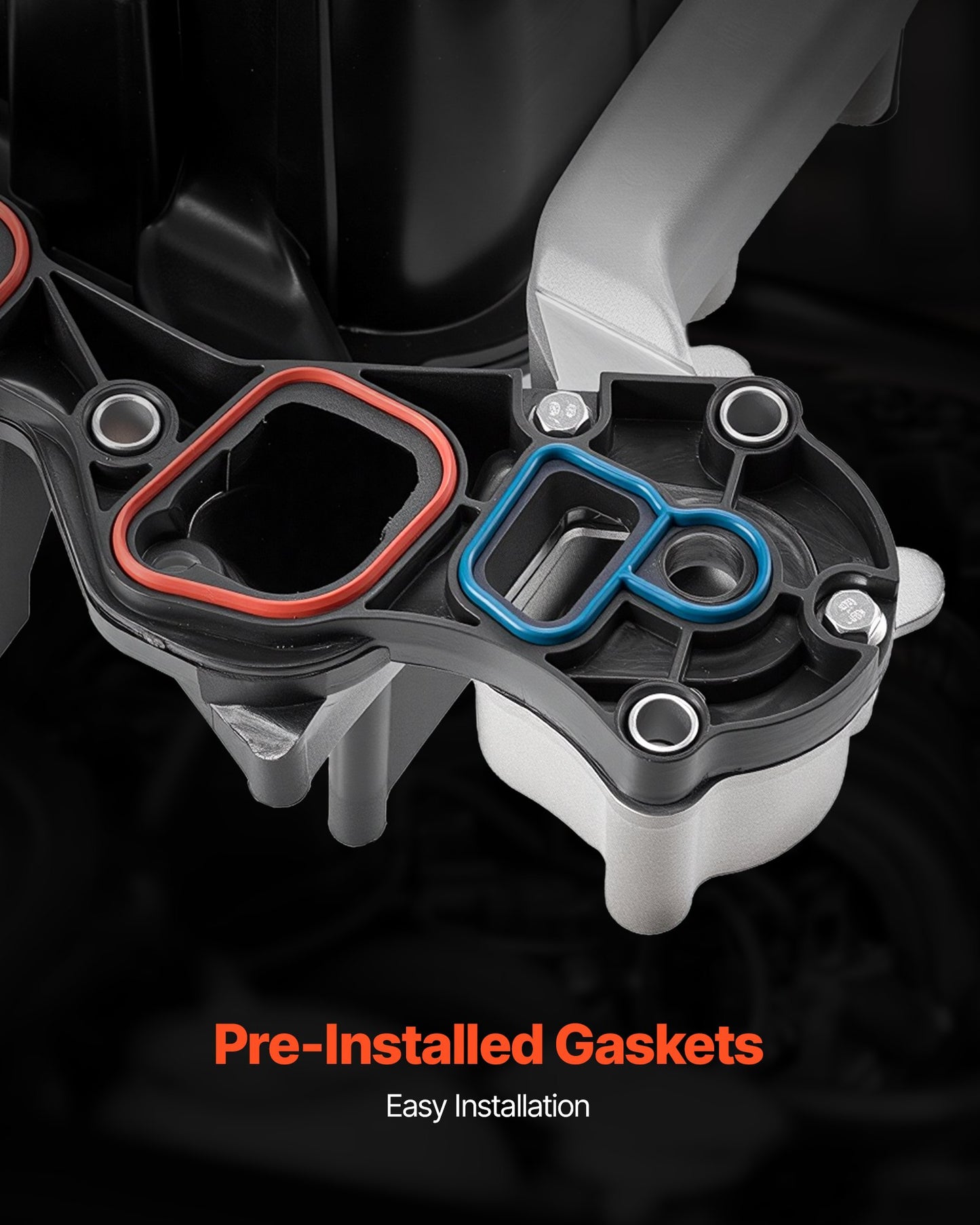 Intake Manifold, with Gasket, Engine Intake Manifold Assembly Compatible with 2000-2004 Ford F150/F250/F350, Replace 615-188, AC2Z-9424-A, 2L1Z-9424-AA, 4C2Z-9424-CA, 5C2Z-9424-AA, 9C2Z-9424-AA