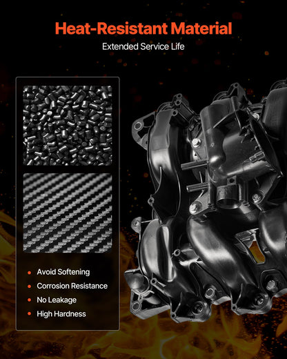 Intake Manifold, with Gasket, Engine Intake Manifold Assembly Compatible with 2007-2008 Ford F-150 / E-150 / E-250, Automotive Engine Replacement Kit Replace 615-375, 7L3Z-9424-B, 7L3Z-9424-F
