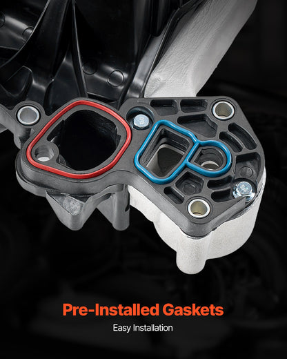 Intake Manifold, with Gasket, Engine Intake Manifold Assembly Compatible with 2007-2008 Ford F-150 / E-150 / E-250, Automotive Engine Replacement Kit Replace 615-375, 7L3Z-9424-B, 7L3Z-9424-F