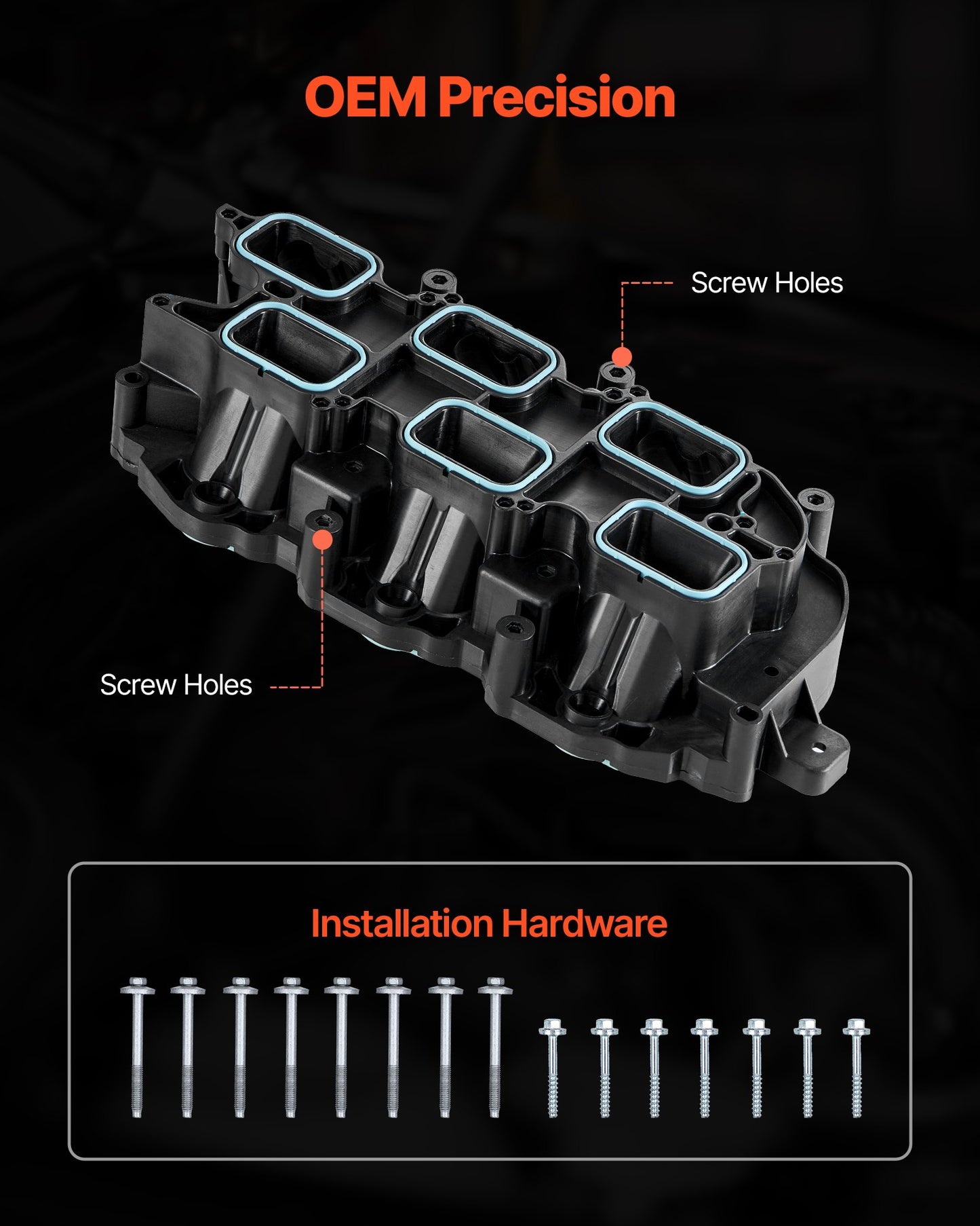 Intake Manifold, with Gasket, Engine Intake Manifold Assembly Compatible with 2011-2015 Grand Cherokee, Manifold Replacement Replace 3009-167ALU, 051 841 99 AF, 051 841 99 AD, 051 841 99 AE