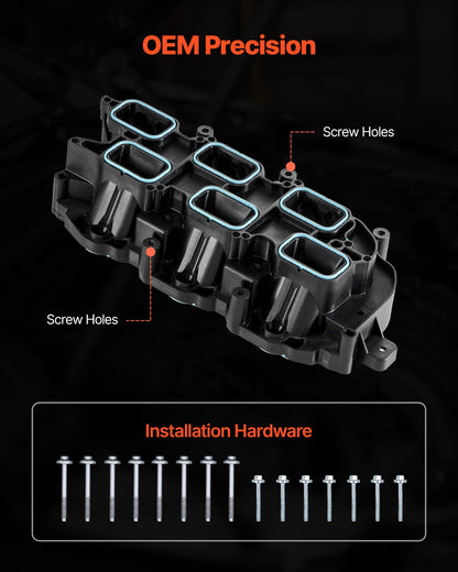 Intake Manifold, with Gasket, Engine Intake Manifold Assembly Compatible with 2011-2015 Grand Cherokee, Manifold Replacement Replace 3009-167ALU, 051 841 99 AF, 051 841 99 AD, 051 841 99 AE