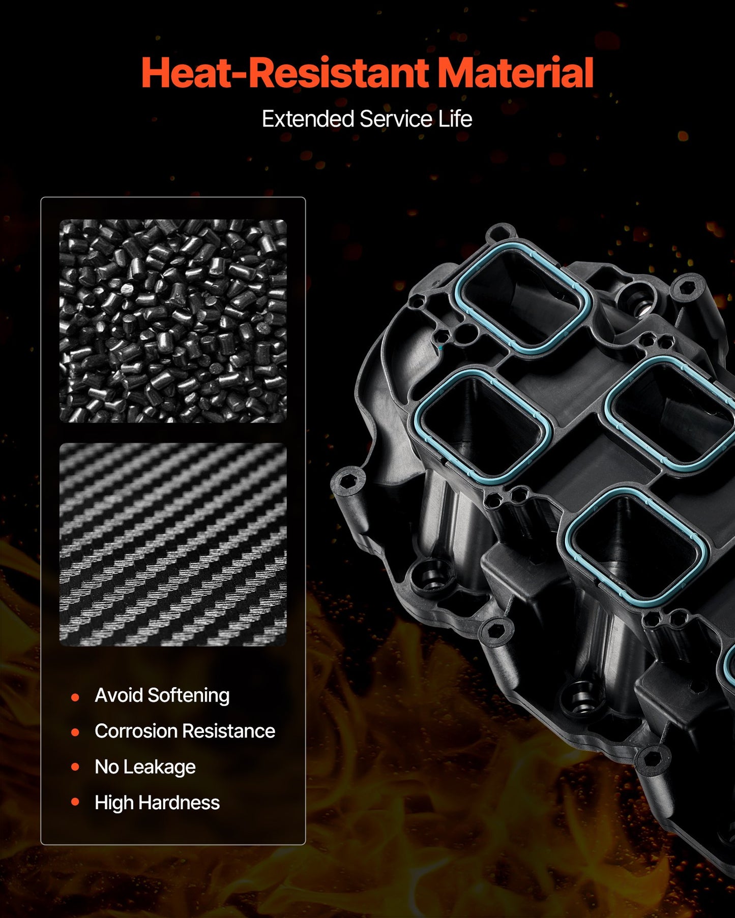 Intake Manifold, with Gasket, Engine Intake Manifold Assembly Compatible with 2011-2015 Grand Cherokee, Manifold Replacement Replace 3009-167ALU, 051 841 99 AF, 051 841 99 AD, 051 841 99 AE