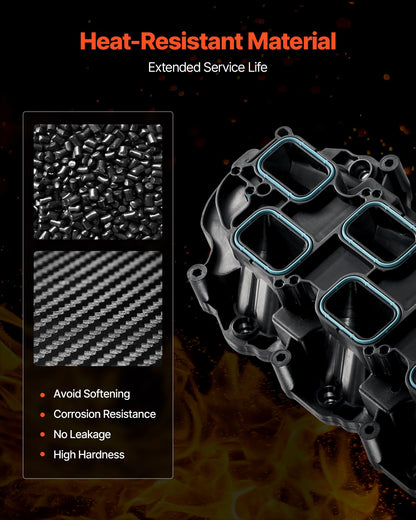 Intake Manifold, with Gasket, Engine Intake Manifold Assembly Compatible with 2011-2015 Grand Cherokee, Manifold Replacement Replace 3009-167ALU, 051 841 99 AF, 051 841 99 AD, 051 841 99 AE