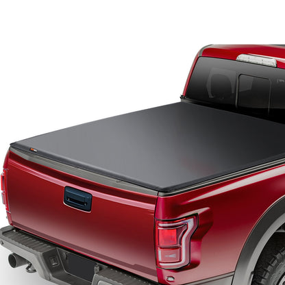 Ladeflächenabdeckung, Rollbare Ladeflächenabdeckung, Kompatibel mit 2019-2024 Chevy Silverado GMC Sierra 1500 (NICHT PASSEND für 19-24 Classic) Ladefläche, für 1,77 x 1,60 m große Ladeflächen, Weiches PVC, Rollbare Ladeflächenabdeckung