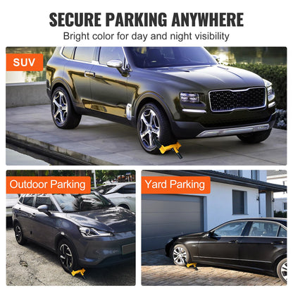 Hjullås, 2-pack Universal Hjulklämma Lås, Justerbar Stöldskydd Trailer Lock Hjulklämma, Kraftig stål Däcklås för ATV RV SUV Bil Golf Cart Båtar Motorcyklar, med 6 nycklar