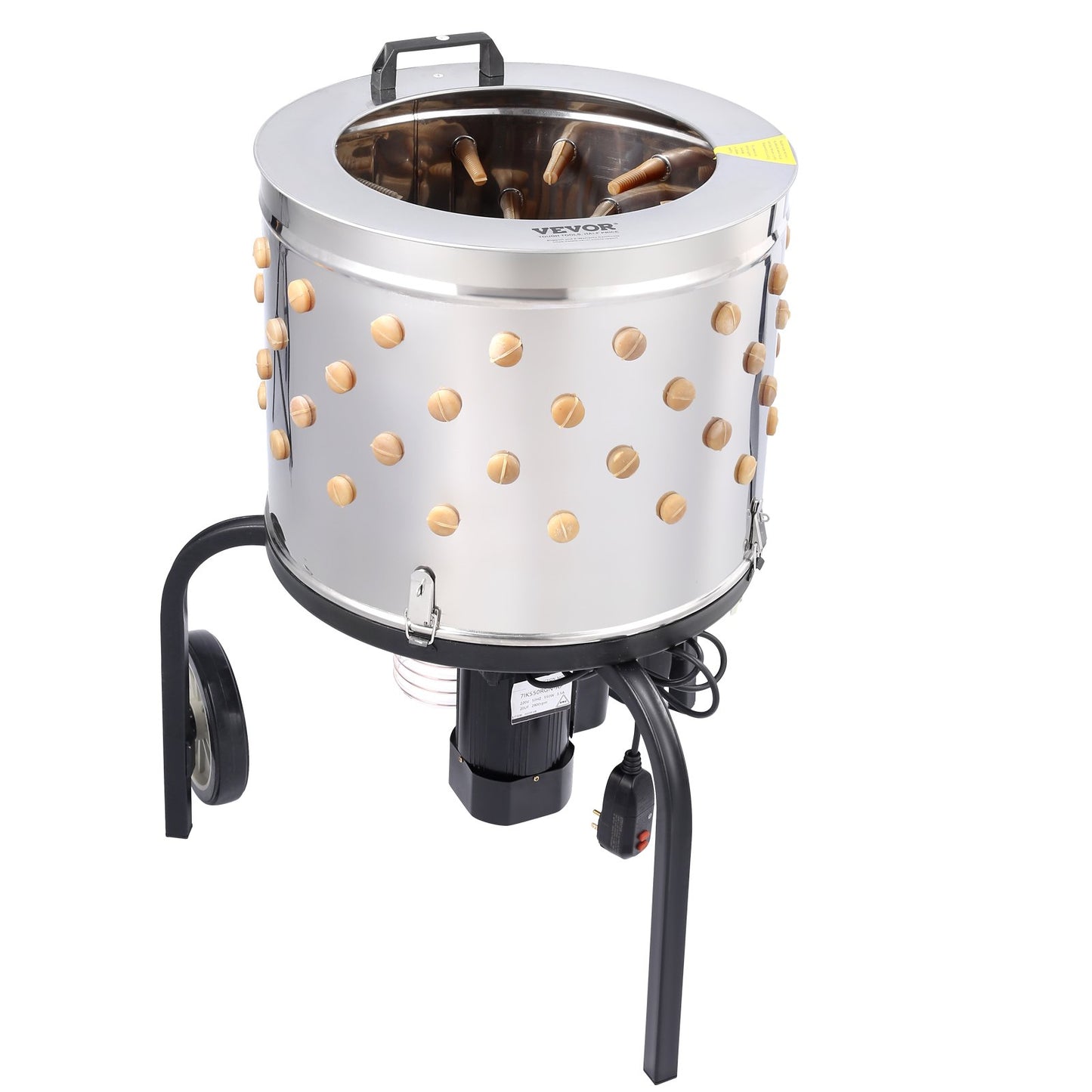 Huhn Rupfmaschine Feder Rupfmaschine Edelstahl Trommel 280RPM Motor