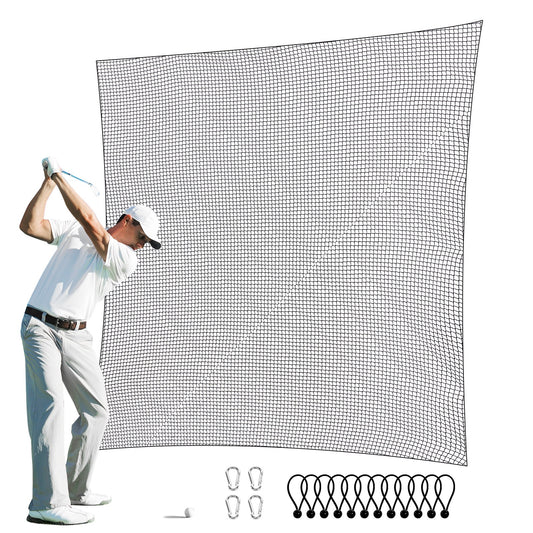 Golfnetz, 3048 x 4572 mm, Golf-Trainingsnetz, Indoor-Schlagnetz für Golf, Baseball, Hockey, Fußball, strapazierfähiges DIY-Ballnetz aus Nylon, Sportnetz für Übungsschwung im Hinterhof (nur Netz)
