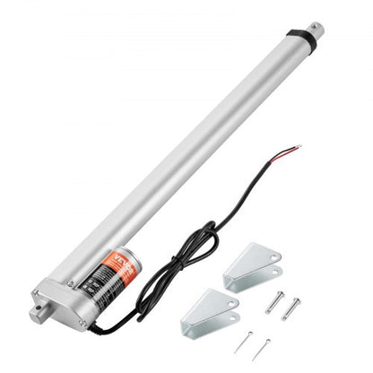 Linear Actuator 12V, 18 Inch High Load 330lbs/1500N Linear Actuator, 0.19"/s Linear Motion Actuator with Mounting Bracket and IP54 Protection