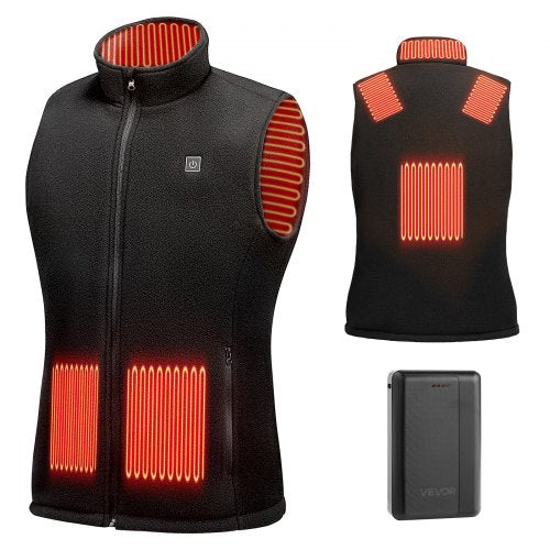 Heated Vest, Women Electric Heating Vest with 16000 mAh Battery Pack, 6 Heating Zones Lightweight Rechargeable Winter-Vest with 3 Levels, for Outdoor Hiking Camping Fishing Skiing, Size M