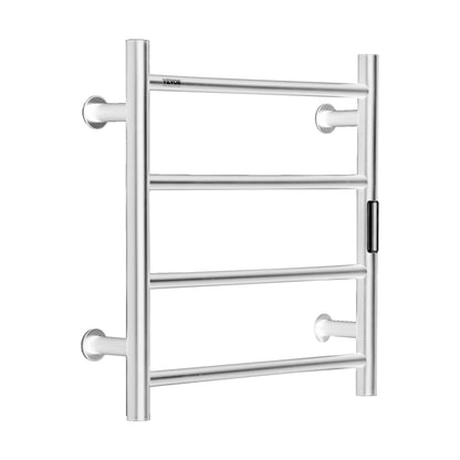 4-bar towel rail Wall-mounted towel rack for bathroom in silver