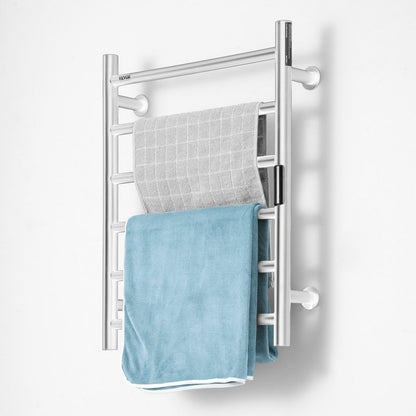 6-bars handdukstorkställ Väggmonterat handduksställ för badrum i silver