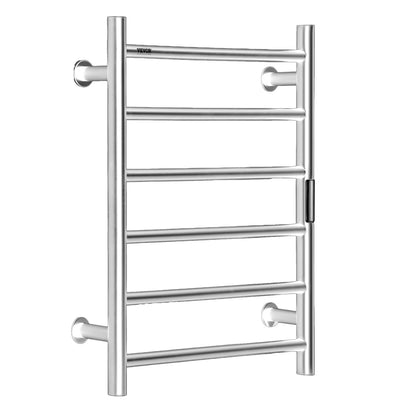 6-bars handdukstorkställ Väggmonterat handduksställ för badrum i silver