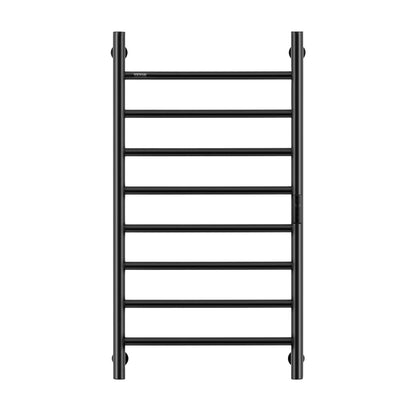 8 Bars Towel Warmer Rack Wall Mounted Heated Towel Rack for Bathroom Black