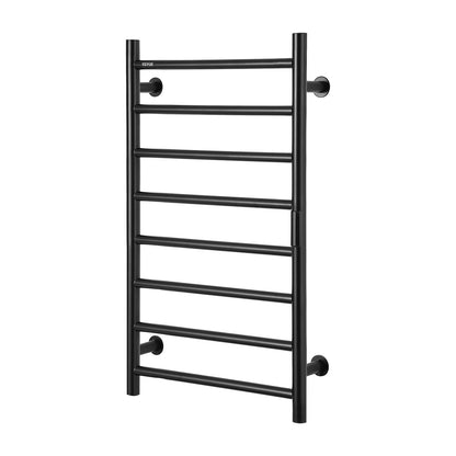 8 Bar Towel Rack Wall Mounted Towel Rack for Bathroom Black