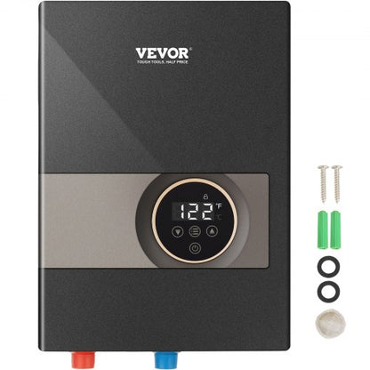 Instant Water Heater, 13.8kw Electric Tankless Water Boiler, Digital Temperature Display & Easy Installation & 24-Hour Water Supply, For Kitchen Bathroom Shower Mall Salon Shampoo ETL Listed