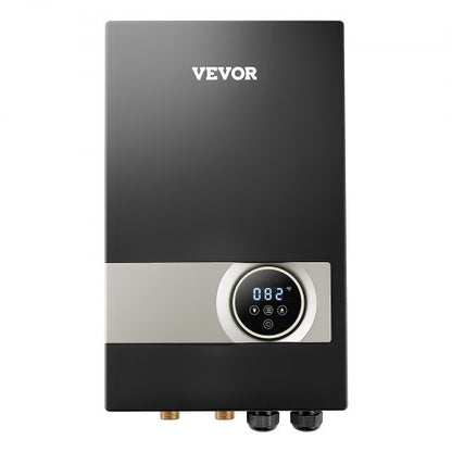 Tankless Electric Water Heater, 27kW Instant Hot Water Heater Under Sink, On Demand for Bathroom, Kitchen, Office with LCD Touch Screen, Child Security Lock ,Space-Saving, 240V Black