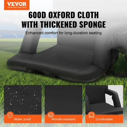 Dubbeluppvärmt ryggstöd Stadiumsäte Bärbar lutande Bleacher-stol