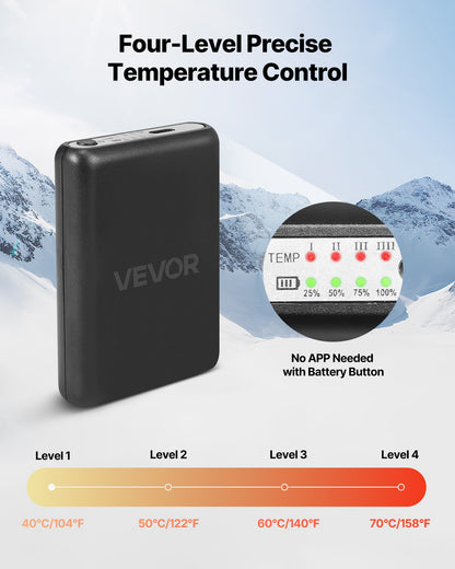 Heated Socks, 5000mAh Battery Powered, Rechargeable Heating Socks with 4 Heating Levels, Electric Heated Sock with APP Control for Men Women, Foot Warmer for Hunting Riding Camping Hiking