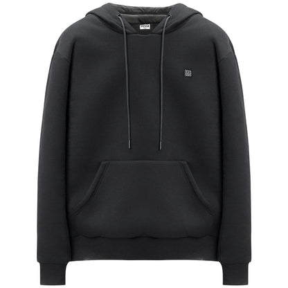 Heated Hoodie Sweatshirt Unisex med batteri för män & kvinnor L Storlek Svart