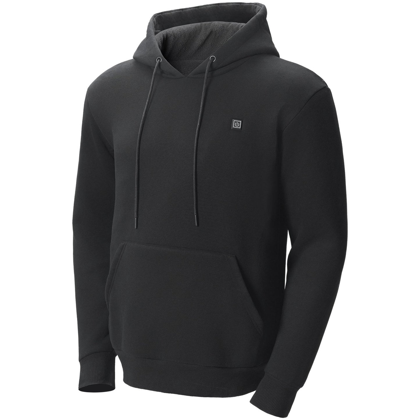 Heated Hoodie Sweatshirt Unisex med batteri för män & kvinnor XXXL Svart