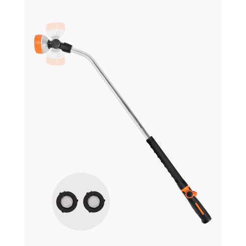 Watering Wand, 36-Inch Extra Long Heavy Duty Garden Hose Wand with 8 Spray Patterns & 180° Swivel Head, Long Hose Nozzle Sprayer with on/off Thumb Control, Ideal for Hanging Baskets, Shrubs, Lawn