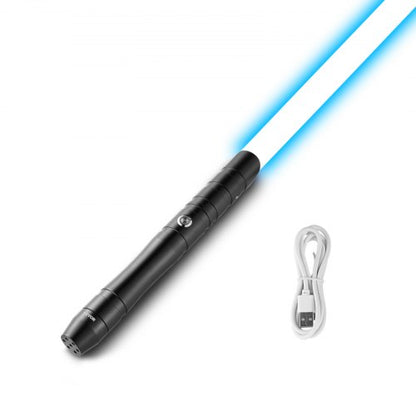 Light Sword, 38" Light up Sword with 12 RGB Colors, FX Sound and Realistic Handle, Rechargeable Light Up Sword Toy for Adults and Kids, Christmas Day, Halloween Cosplay, Birthday, Black