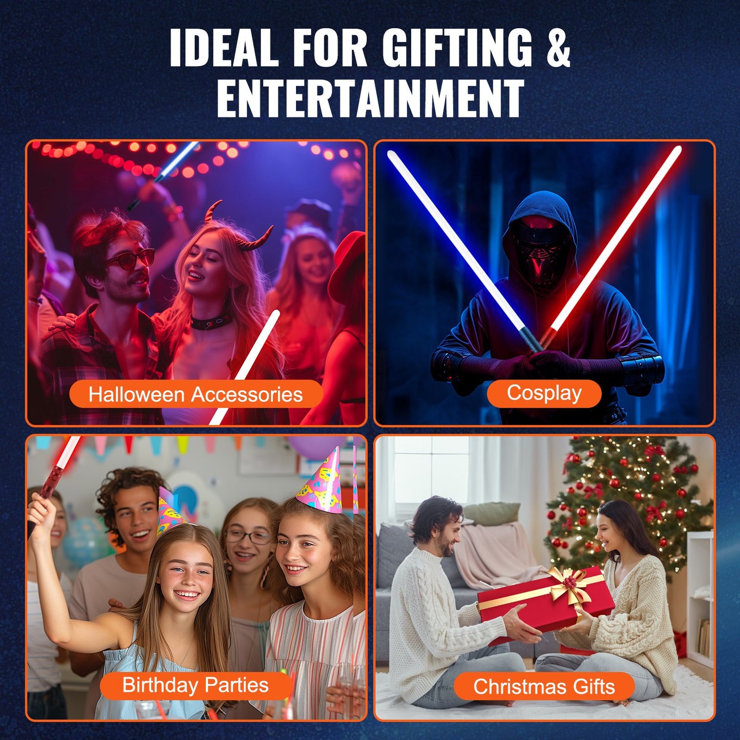 Light Sword, 38" Light up Sword with 12 RGB Colors, FX Sound and Realistic Handle, Rechargeable Light Up Sword Toy for Adults and Kids, Christmas Day, Halloween Cosplay, Birthday, Black