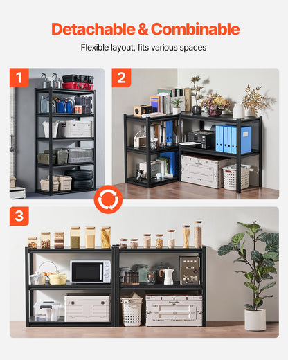 Storage Shelves 18" D x 40" W x 72" H 5-Tier Garage Storage Shelves