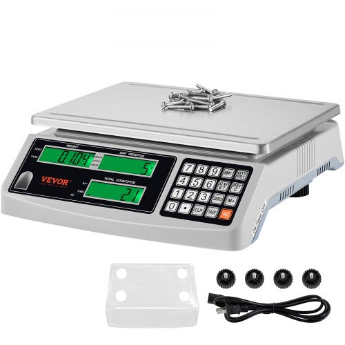 Industrial Counting Scale, 30 kg x 1 g, Digital Scale for Parts and Coins, g/kg/lb Units, Electronic Gram Scale Inventory Piece Counting Scale Kitchen Jewelry Counting Scale with 3 LCD Screens