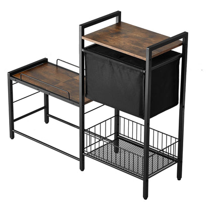 Futterstation für Haustiere mit Aufbewahrung von Hundefutter und Spielzeug-Organizer, erhöhte Hundenäpfe