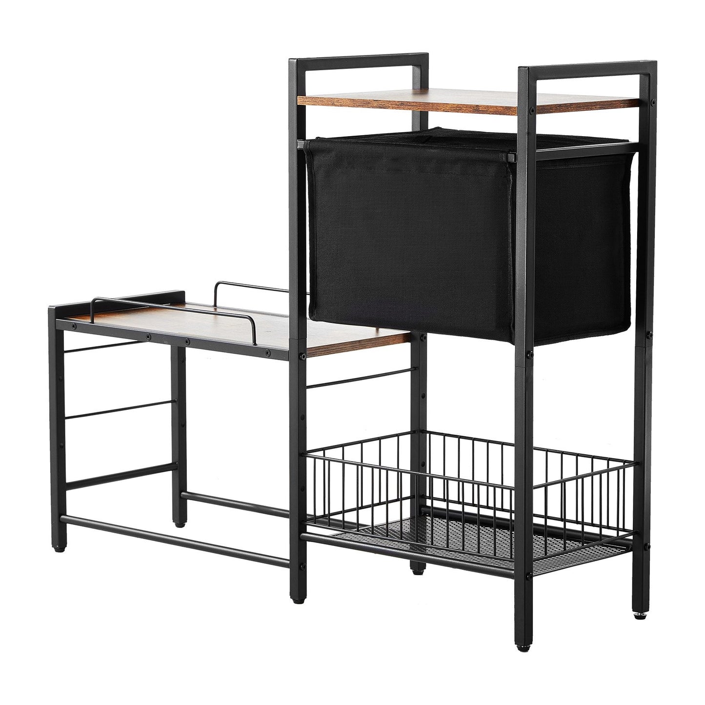 Futterstation für Haustiere mit Aufbewahrung von Hundefutter und Spielzeug-Organizer, erhöhte Hundenäpfe