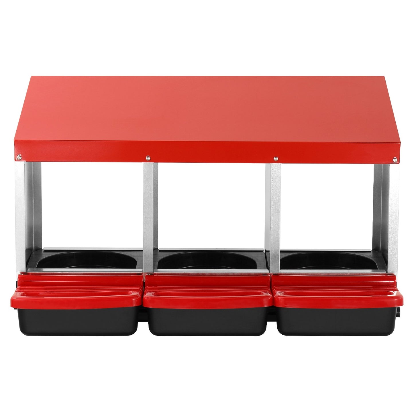 3-compartment chicken nest box metal box with tilting nest boxes