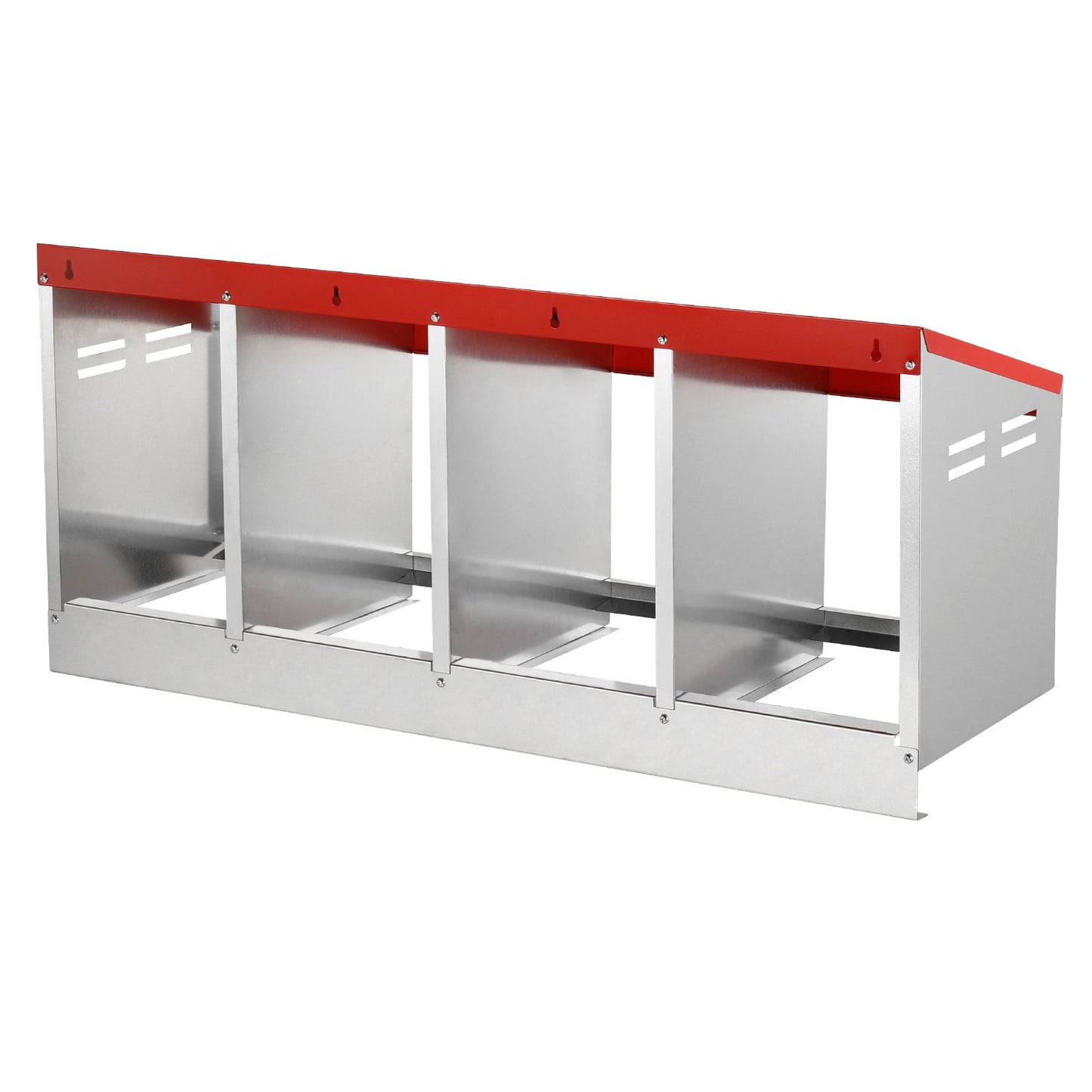4-compartment chicken nest box metal box with tilting nest boxes
