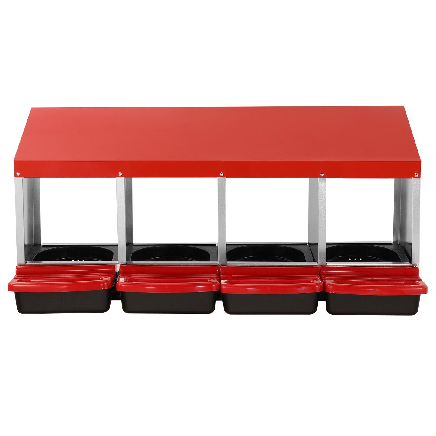 4-compartment chicken nest box metal box with tilting nest boxes