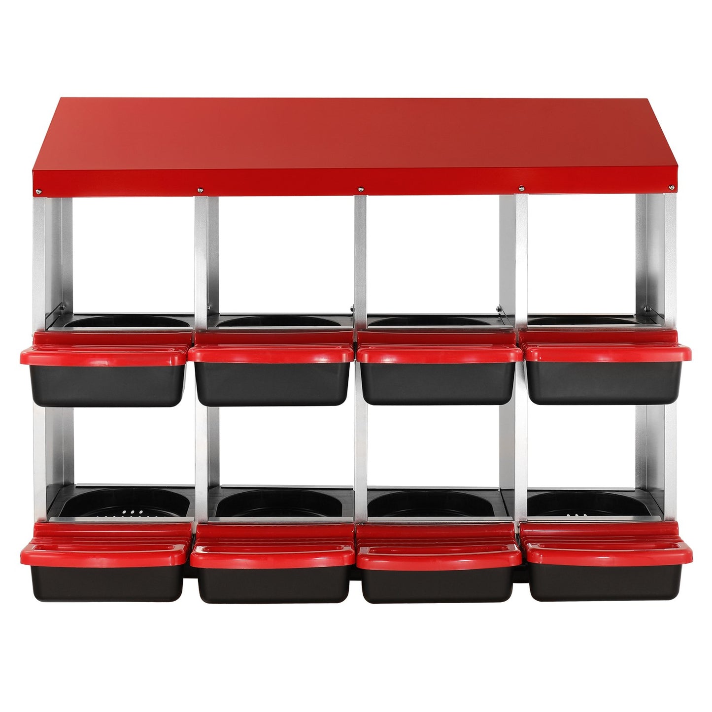 8-Fach Hühnernestkasten Metallkasten mit schrägen Nistkästen