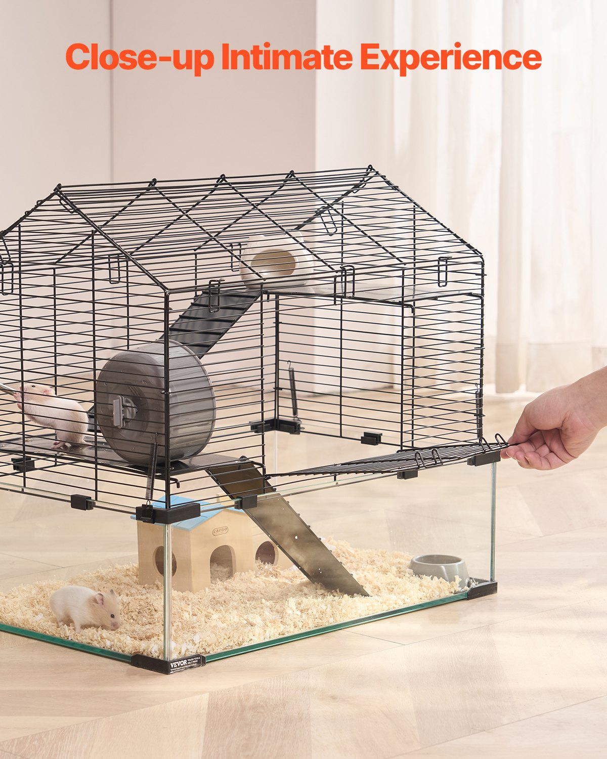Wire Hamster Cage Habitat 22.8in Small Animal House for Rodents