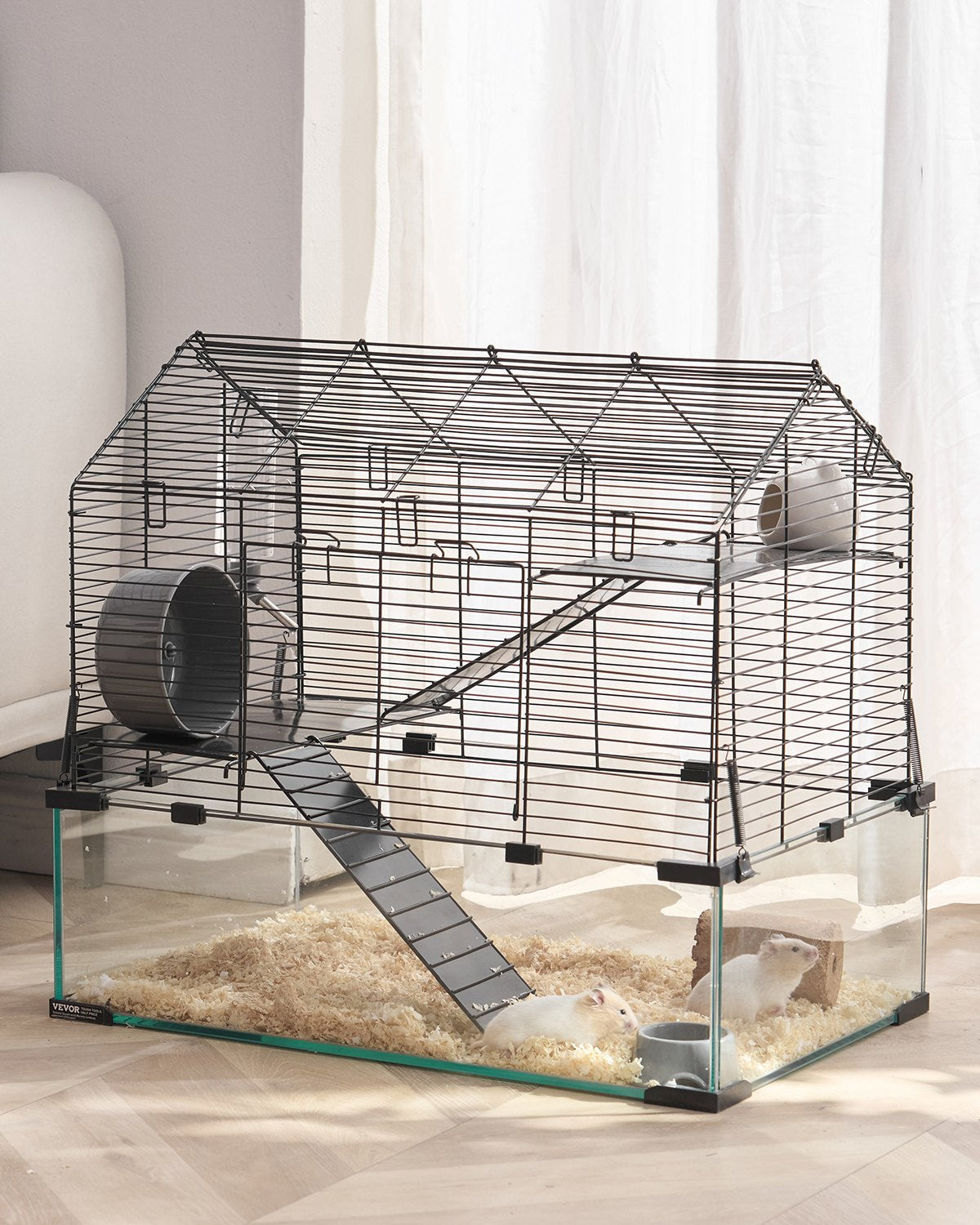 Wire Hamster Cage Habitat 22.8in Small Animal House for Rodents